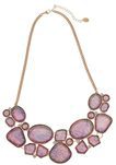Collar con piedras rosas de efecto irisado
