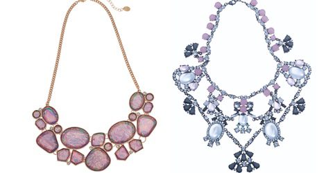 Collar con piedras rosas de efecto irisado
