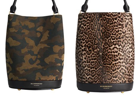 Bolso bucket animal print de la colección otoño/invierno 2015/2016 de Burberry