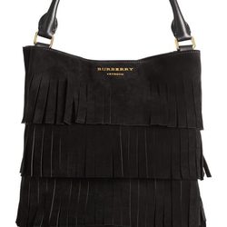 Bolso bucket de flecos negros de la colección otoño/invierno 2015/2016 de Burberry