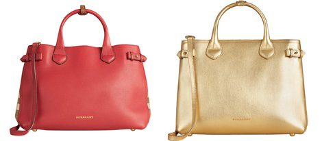 Bolso banner dorado de la colección otoño/invierno 2015/2016 de Burberry