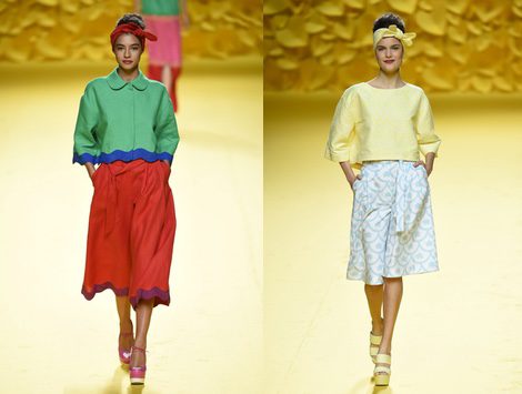 Pantalón maxi midi Agatha Ruiz de la Prada para primavera/verano 2016 Madrid Fashion Week
