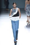 Conjunto azul estampado de Ángel Schlesser para primavera/verano 2015 en Madrid Fashion Week