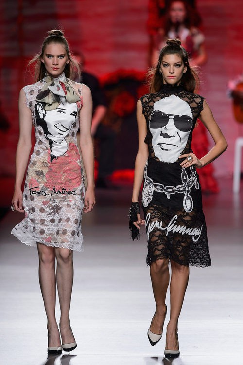 Vestidos blanco y negro de Francis Montesinos para primavera/verano 2016 en Madrid Fashion