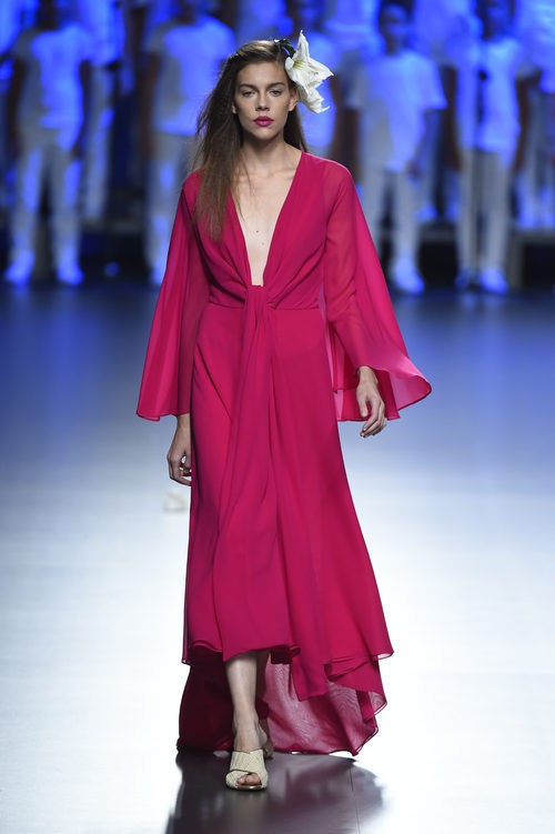 Vestido rosa de Duyos para primavera/verano 2015 en Madrid Fashion Week