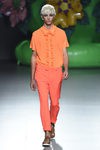 Camisa y pantalón en tonos anaranjados de la colección de primavera/verano 2016 de Ana Locking en Madrid Fashion Week