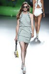 Vestido verde y beige de la colección primavera/verano 2016 de Ana Locking en Madrid Fashion Week
