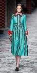 Vestido verde y negro de primavera/verano 2016 de Gucci en Milan Fashion Week