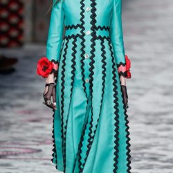 Vestido verde y negro de primavera/verano 2016 de Gucci en Milan Fashion Week