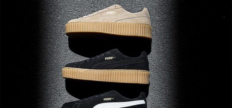 Trío de zapatillas puma beige y negras de la colección 'PUMA BY RIHANNA'