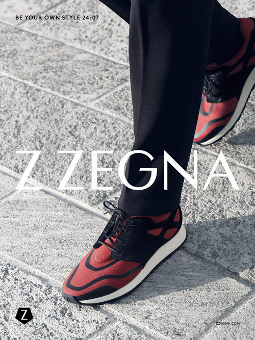 Imagen de calzado granate en la campaña de la nueva colección otoño/invierno de Z Zegna 2015/2016