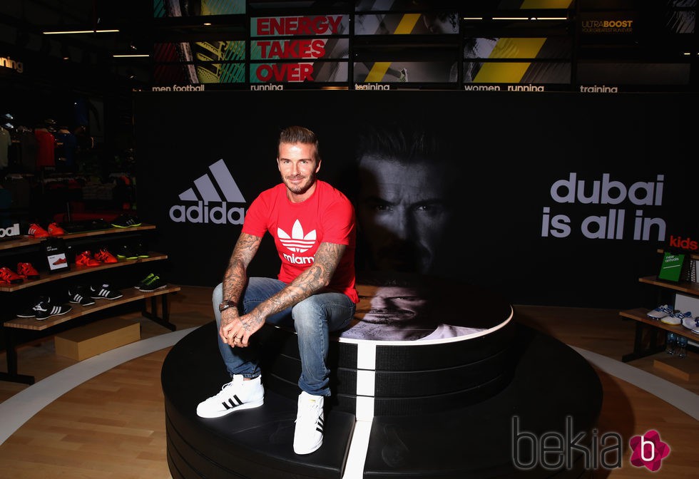 David Beckham presentado la tienda de Adidas en Dubai