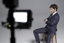 Quim Gutiérrez en el making of de Emidio Tucci de la colección otoño/invierno 2015/2016