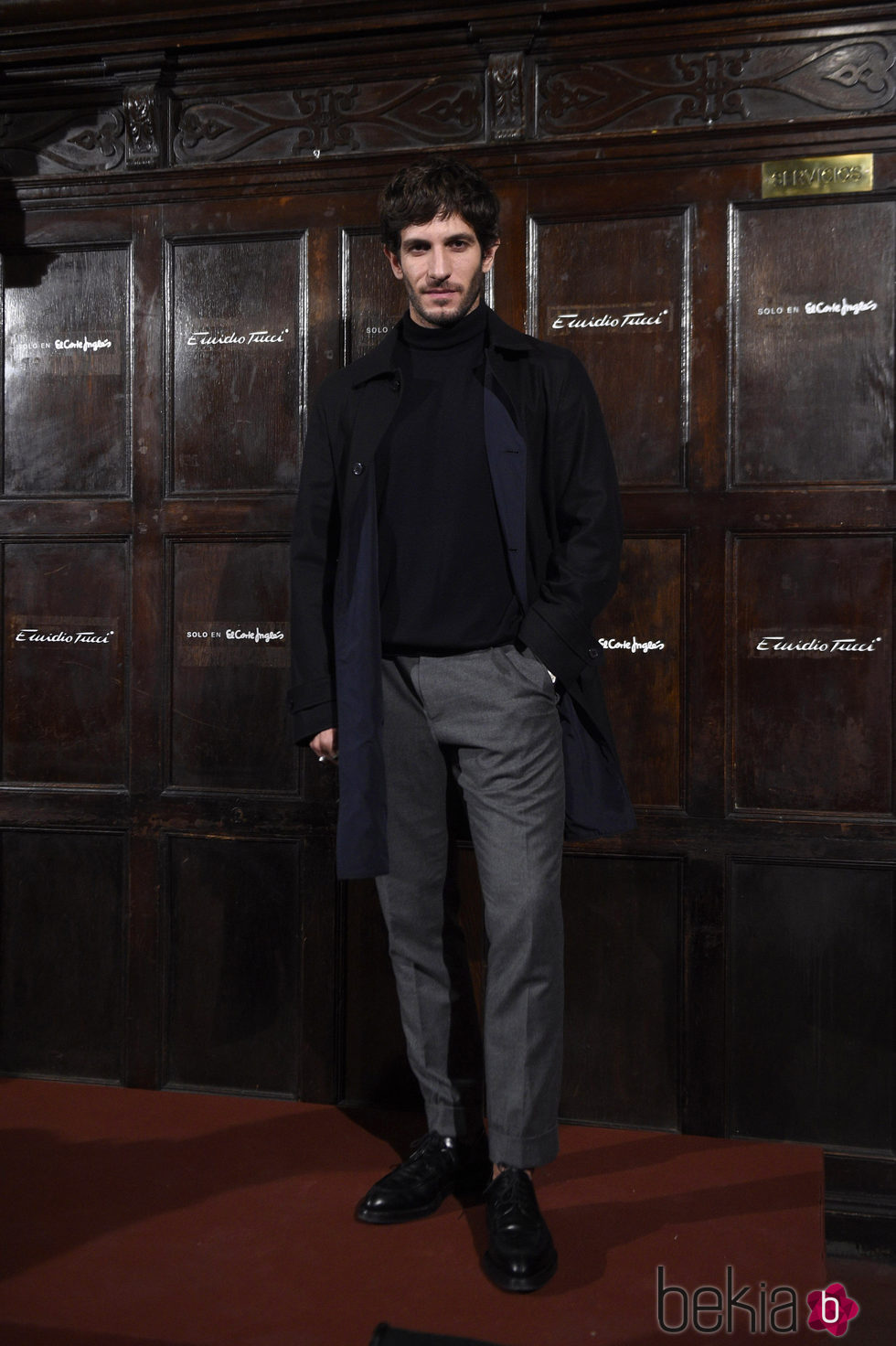 Quim Gutiérrez presentando la colección otoño/invierno 2015/2016 de Emidio Tucci
