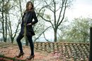 Malena Costa con un abrigo de la colección otoño/invierno 2011 de Indiwoman by Individual