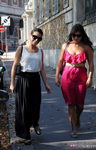 Lea Michele con maxi falda en Versalles en octubre de 2011