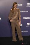 Estilismo de María Castro, con un jumpsuit dorado, en la Gala Cosmopolitan Fun Fearless Female 2011