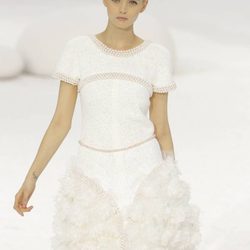Vestido de tweed blanco, de Chanel, colección primavera 2012