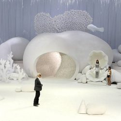 Pasarela del desfile de Chanel, en París, colección primavera 2012