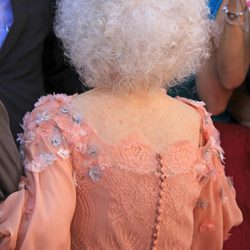 Looks Boda Duquesa de Alba: parte de atrás del vestido de novia de Cayetana de Alba