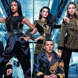 Modelos en el shooting para la campaña de Balmain para H&M