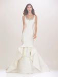 Vestido de novia con falda de capas superpuestas de Carolina Herrera 2016
