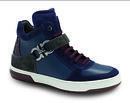 Bota burdeos gris y azul marino de la colección otoño 2015 de Salvatore Ferragamo