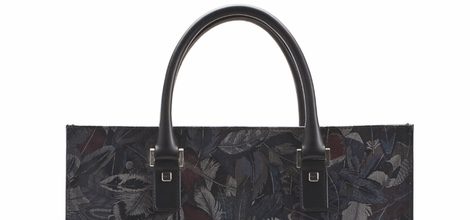 Bolso con motivos de hojas de la colección otoño 2015 de Salvatore Ferragamo