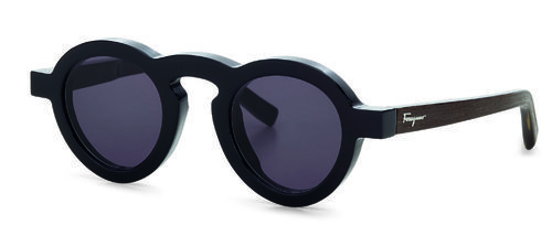 Gafas de sol negras de la colección otoño 2015 de Salvatore Ferragamo