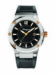 Reloj plateado y negro de la colección otoño 2015 de Salvatore Ferragamo