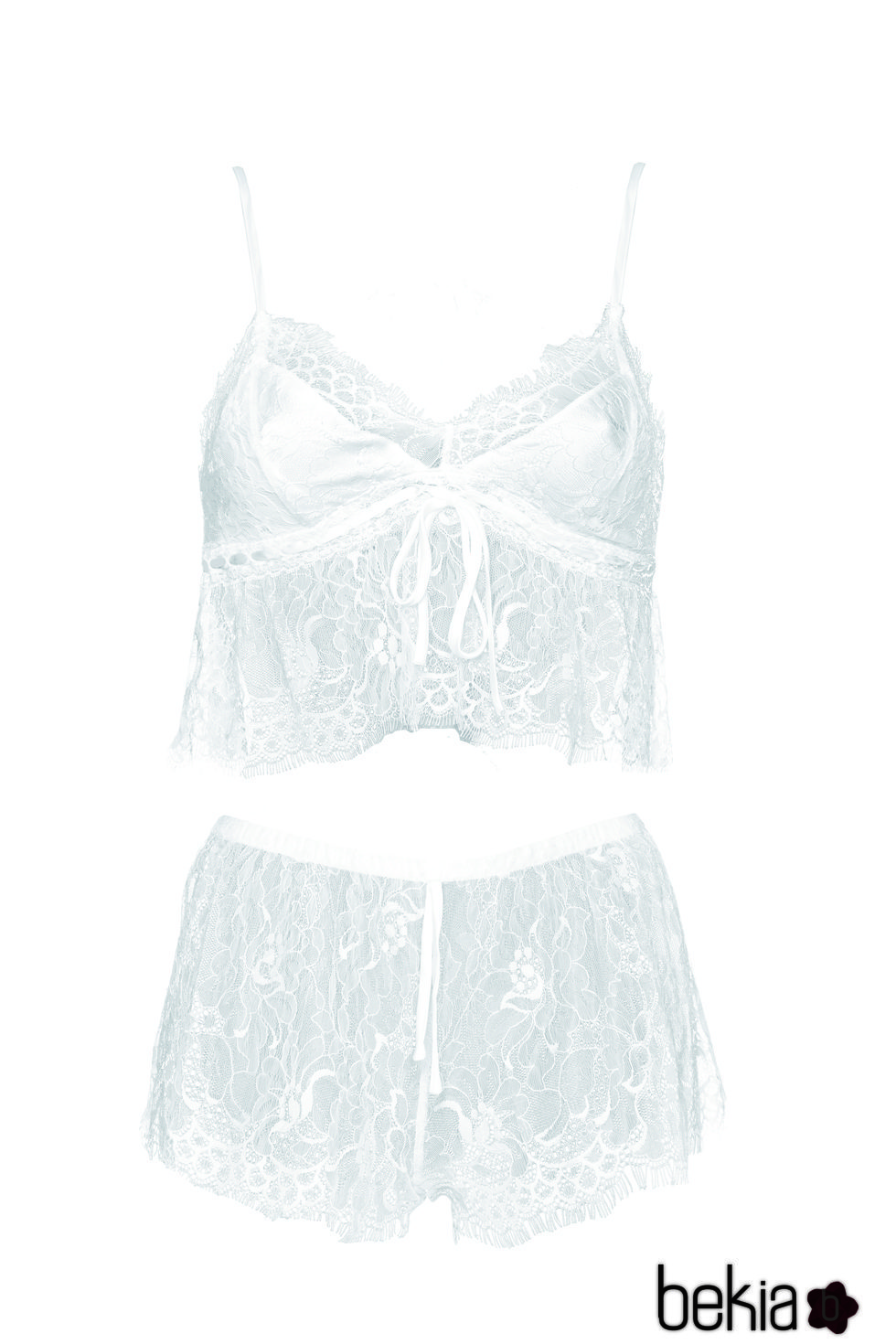 Conjunto lencero blanco de la colección otoño/invierno 2015/2016  'The Bridal Collection' de Yamamay