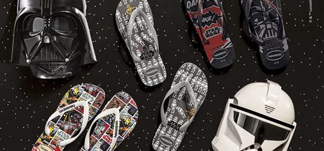 Varios modelos de chanclas de la colección de Havaiana inspirada en Star Wars