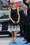 La Reina Letizia con un Felipe Varela en la entrega de los Premios Princesa de Asturias 2015