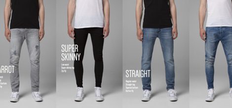 Varios modelos de vaqueros de la colección otoño/invierno 2015/2016 masculina de Bershka 