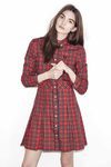 Vestido de cuadros rojo y verde de la colección Reissues otoño/invierno 2015/2016 de Fred Perry