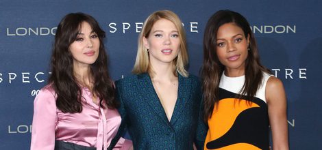 El trío de chicas Bond en un evento de promoción de 'Spectre'