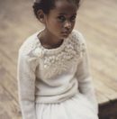 Jersey blanco de punto de de la colección cápsula Kids Premium de IKKS