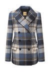 Abrigo de cuadros azules naranjas y grisáceos de la colección para el otoño/invierno 2015/2016