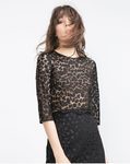 Camisa y pantalón animal print en negro de la colección de Zara Evening