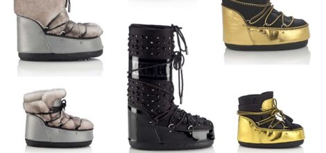 Modelos de botas de la colección Moon Boots x Jimmy Choo