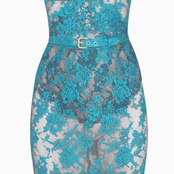 Picardías de encaje azul de la colección Holiday de Agent Provocateur otoño/invierno 2015/2016