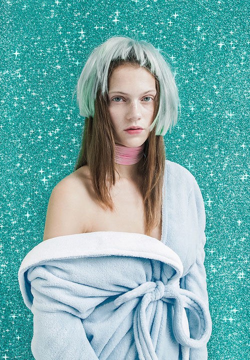 Bata azul cielo de la colección otoño/invierno 2015/2016 Sleepwear de Oysho