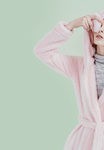 Bata rosa claro con orejas de la colección otoño/invierno 2015/2016 Sleepwear de Oysho