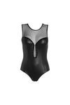 Body negro de cuero de la colección de Navidad 2015 de Yamamay