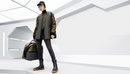 Abrigo gris y verde y maleta acolchados de la colección de H&M otoño/invierno 2015/2016