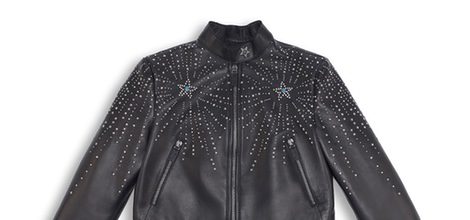 Biker negra de cuero de la colección Goop x Valentino