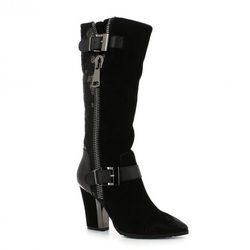 Bota alta negra de ante de la colección otono/invierno 2015/2016 de Alma en Pena