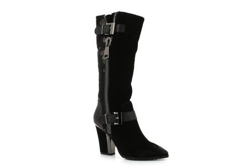 Bota alta negra de ante de la colección otono/invierno 2015/2016 de Alma en Pena
