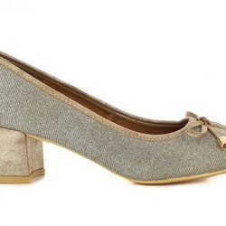 Bailarinas con tacón en tonos metalizados de la colección otoño/invierno 2015/2016 de Alma en Pena