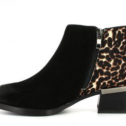 Botín negro con estampado de leopardo de la colección otono/invierno 2015/2016 de Alma en Pena